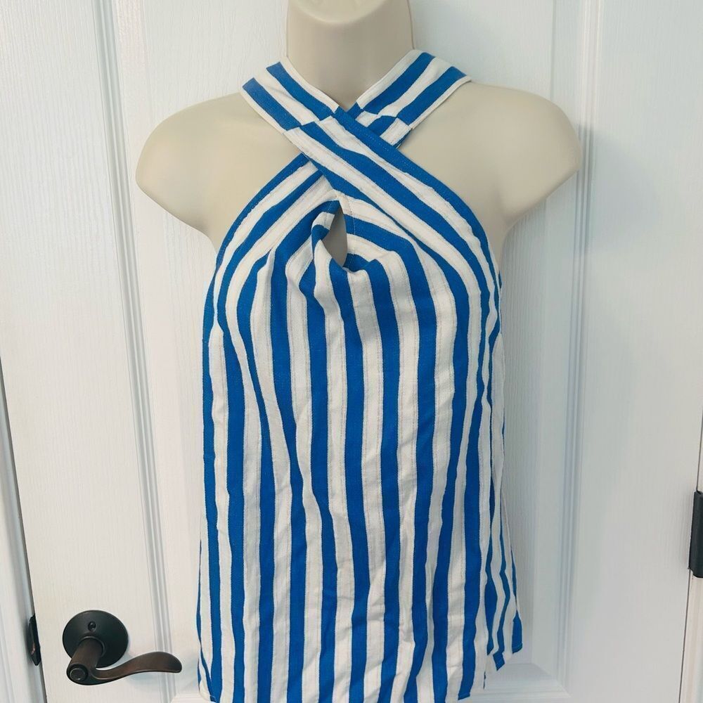 J.Crew Gorgeous Blue And White Striped Top!
